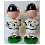 St Paul Saints Bobbling Head Dolls -Bacon (Saints Pig), Terwilliger and 2000 Saints Snow Globe
