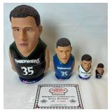 Minnesota Timberwolves Crunch Bobblehead, Mark Madsen & Wally Szczerbiak Russian Nesting Dolls, Basketball and Notepad