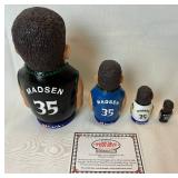 Minnesota Timberwolves Crunch Bobblehead, Mark Madsen & Wally Szczerbiak Russian Nesting Dolls, Basketball and Notepad