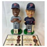 2004 MN Twins Bobbleheads - Joe Mauer, Paul Molitor, Al Newman and Walter Johnson with Herb Carneal