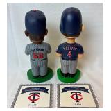 2004 MN Twins Bobbleheads - Joe Mauer, Paul Molitor, Al Newman and Walter Johnson with Herb Carneal