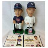2004 MN Twins Bobbleheads - Joe Mauer, Paul Molitor, Al Newman and Walter Johnson with Herb Carneal