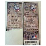 2004 MN Twins Bobbleheads - Joe Mauer, Paul Molitor, Al Newman and Walter Johnson with Herb Carneal