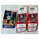 Saint Paul Saints Bundle - Commerative Bat and Baseballs, 1997 Seat Cushion, 2 Seat Cushions, Saints 2000 Snow Globe and Two 1998 Game Balls