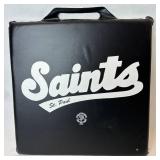 Saint Paul Saints Bundle - Commerative Bat and Baseballs, 1997 Seat Cushion, 2 Seat Cushions, Saints 2000 Snow Globe and Two 1998 Game Balls