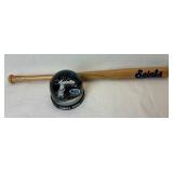 Saint Paul Saints Bundle - Commerative Bat and Baseballs, 1997 Seat Cushion, 2 Seat Cushions, Saints 2000 Snow Globe and Two 1998 Game Balls