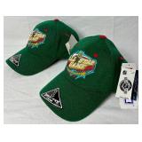 2004 NHL All Star Game Minnesota - 4 Official Game Pucks and Two Baseball Caps (new with tags)