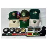 Minnesota Wild Bundle - Baseball Caps. Inaugural Season 2000/2001 Mini Goalie Stick, Hockey Pucks