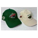 Minnesota Wild Bundle - Baseball Caps. Inaugural Season 2000/2001 Mini Goalie Stick, Hockey Pucks