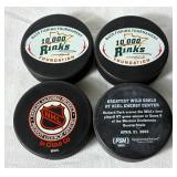 Minnesota Wild Bundle - Baseball Caps. Inaugural Season 2000/2001 Mini Goalie Stick, Hockey Pucks
