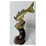 Rapala First Edition Sculpture - Shorelunch Anglers Trophy Series plus "The Colonel" Lure Vintage Sales Card Containing 12 Spinning Cast Trolling Vintage Lures