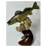 Rapala First Edition Sculpture - Shorelunch Anglers Trophy Series plus "The Colonel" Lure Vintage Sales Card Containing 12 Spinning Cast Trolling Vintage Lures