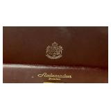 Antique Fishing Display Racks with Vintage tins and 25 Promotion Lures Plus Vintage Grain Belt Beer Chalkware Fish Plaque