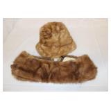 Vintage Stole Shaw wrap and hat