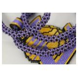 Hand Beadwork Medallion and Neckles