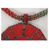 Hand Beadwork Medallion and Neckles