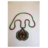Hand Beadwork Medallion and Neckles