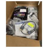 Cable LOT - Nearly 50 Pounds of NEW Pro Audio Video USB HDMI Computer Network Cables in 3 LARGE Boxes