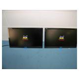 (2) ViewSonic VA2055Sa (VS16162) 20" 1080p LED Computer / PC Monitors