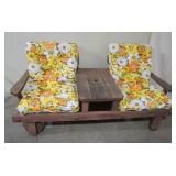 Vintage Wooden Patio Settee