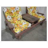 Vintage Wooden Patio Settee