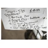 Sears Craftsman 22" Snowblower. Electric Start.