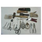 Tools chalk line, pliers