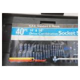 Socket set in black case