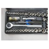 Socket set in black case
