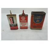 Vintage oil cans