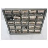 Small parts organizer with hardware