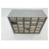 Small parts organizer with hardware