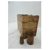 Vintage wire folded wood box