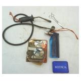 Propane hose with torch end, bike pedal