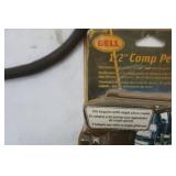 Propane hose with torch end, bike pedal