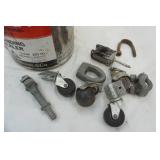 Vintage Moorcraft Benjamin Moore & Co. Bucket with Caster Wheels