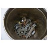 Vintage Moorcraft Benjamin Moore & Co. Bucket with Caster Wheels