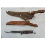 Fixed Blade Pocket Knife and 2 Sheaths