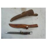 Fixed Blade Pocket Knife and 2 Sheaths