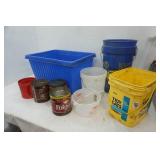 Recycling Tote, 7 Gallon Bucket, Coffee Cans, and Other Buckets