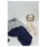 Corning Coffee Cups (8ct); Waltham Wall Clock; Women