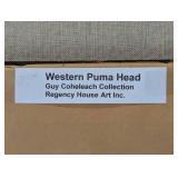 Western Puma Head (Framed)