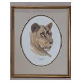 Lioness Head (Framed)