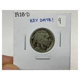 1918-D Buffalo Nickel