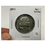 1892 Columbian Exposition Silver Commemorative Half Dollar