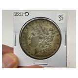 1881-O Silver Morgan Dollar
