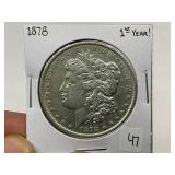 1878 Silver Morgan Dollar