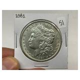 1881 Silver Morgan Dollar