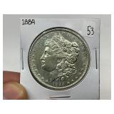 1884 Silver Morgan Dollar