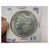 1881 Morgan Silver Dollar